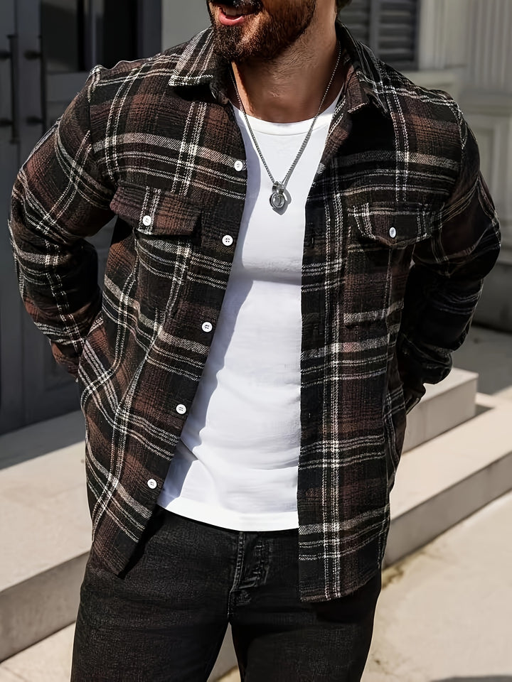 Men's Casual Plaid Shirtr