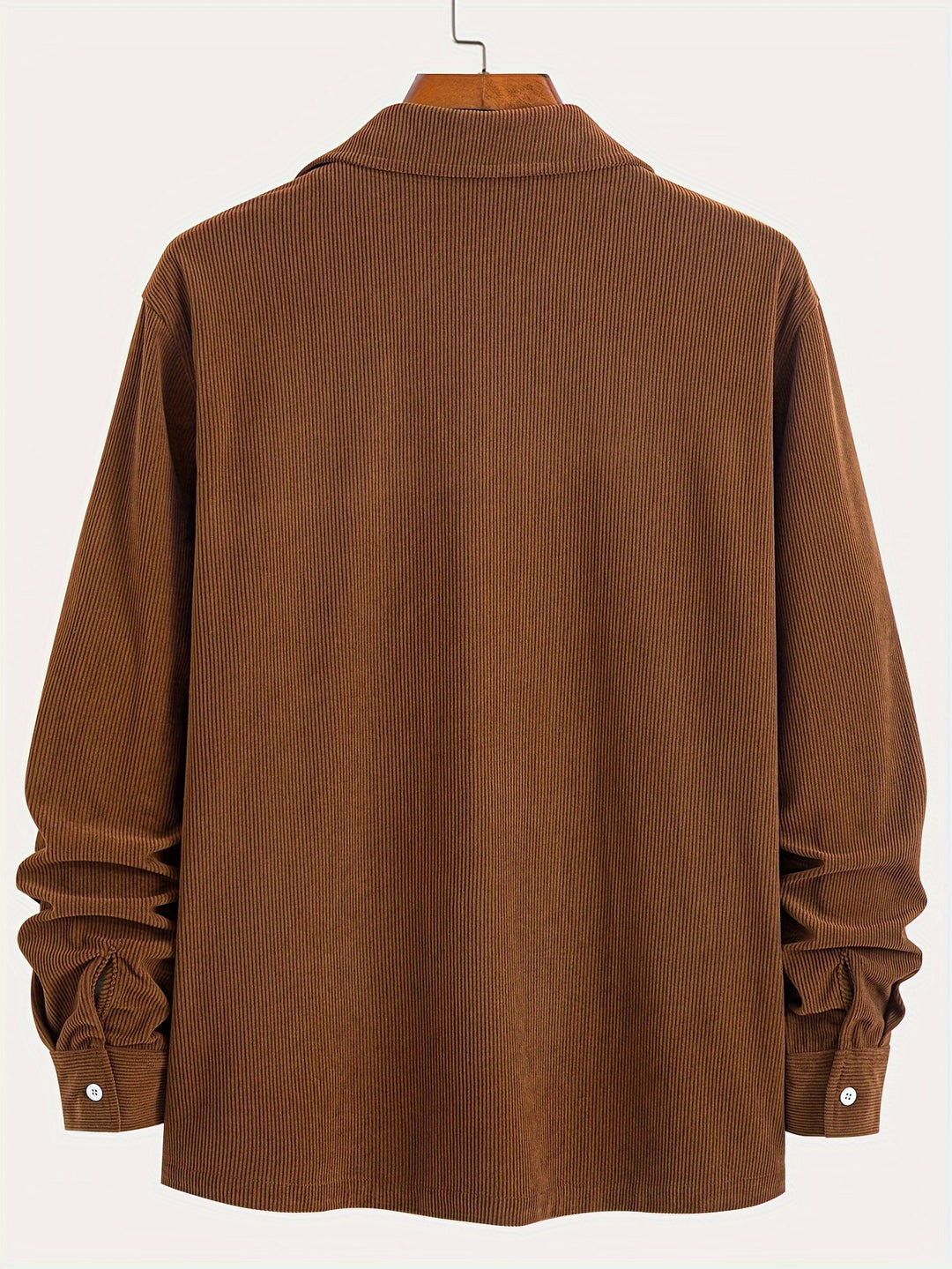 Classic Corduroy Shirt Jacket with Dual Chest Pockets