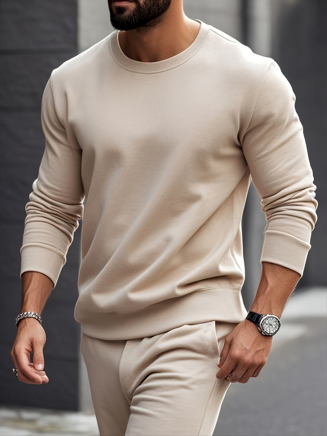Alfredo Set - Long Sleeve Crew Neck Top & Pants