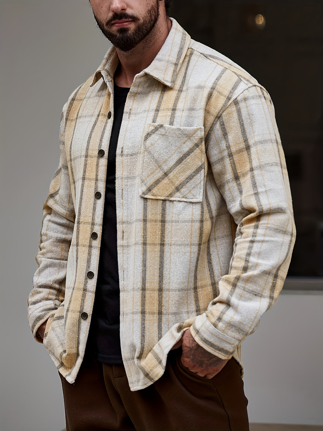 Long Sleeve Shirt With Chest Pocket