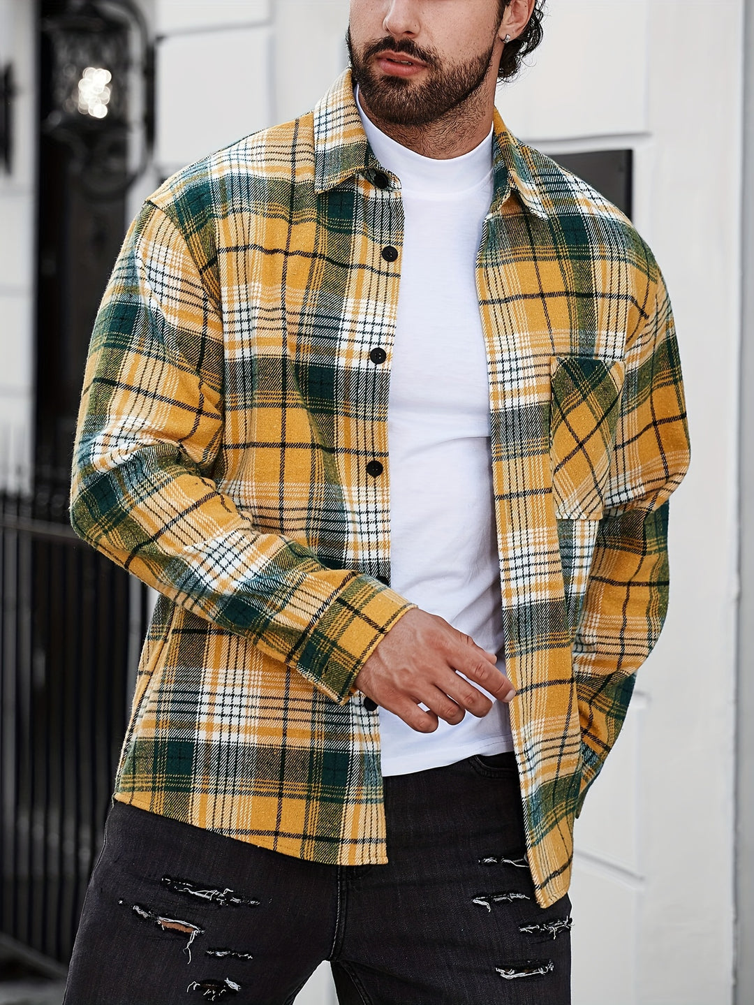 Turn-Down Collar Long Sleeve