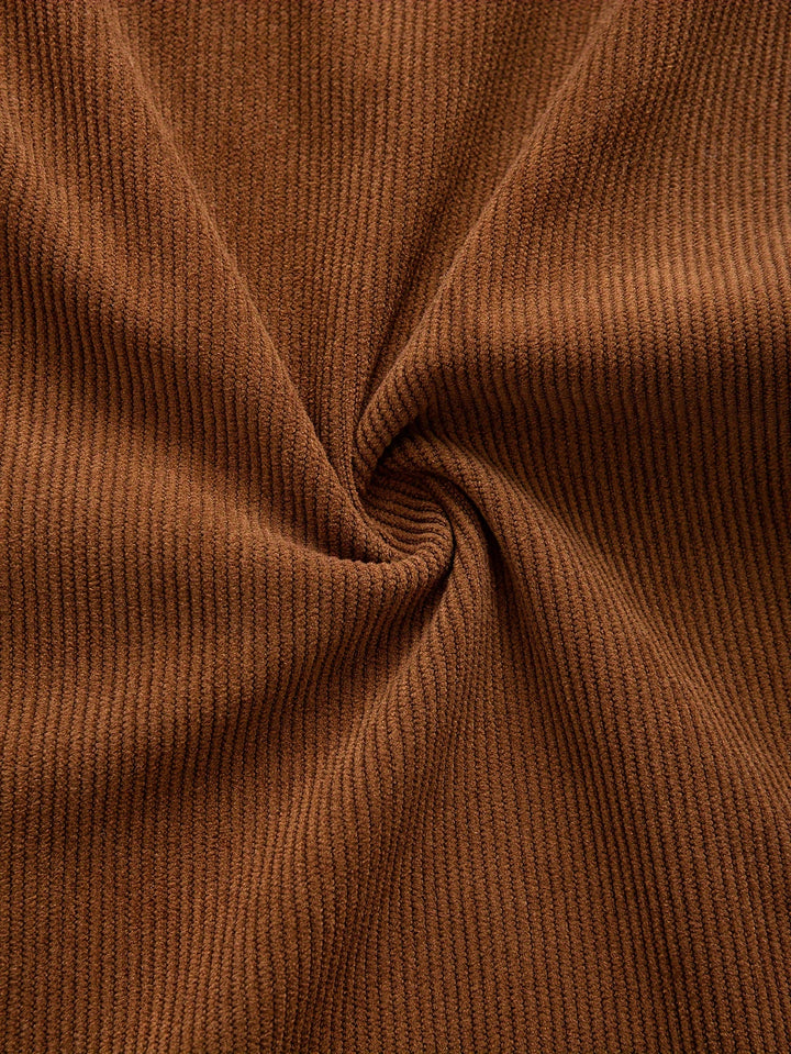Classic Corduroy Shirt Jacket with Dual Chest Pockets