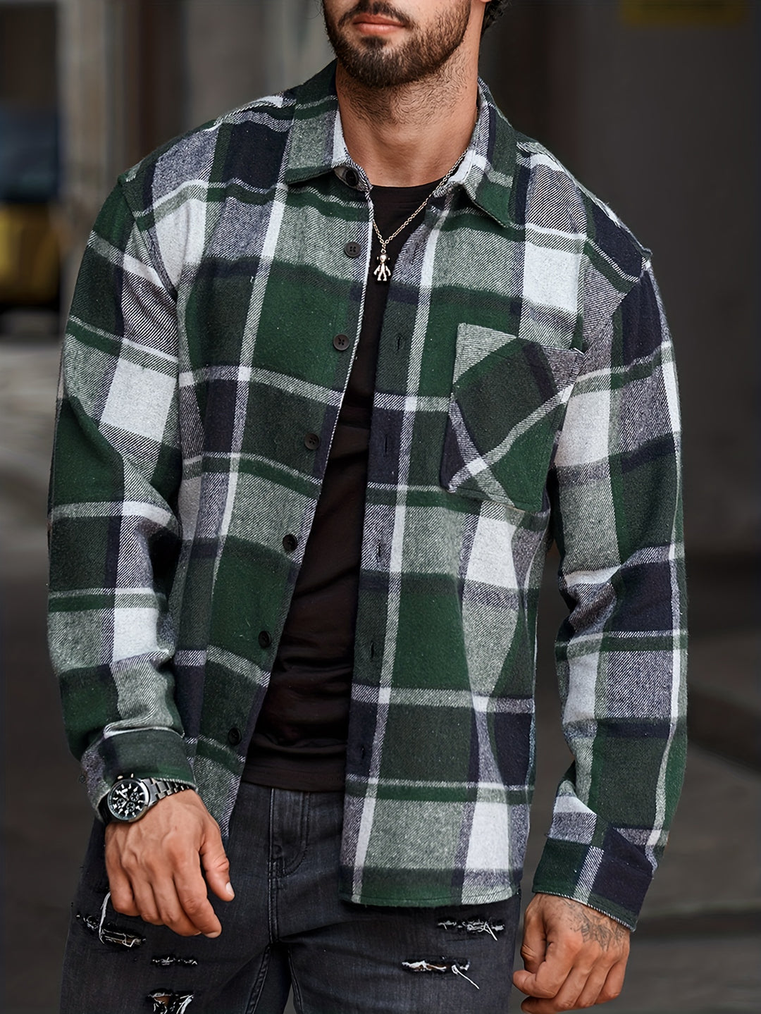 Turn-Down Collar Long Sleeve