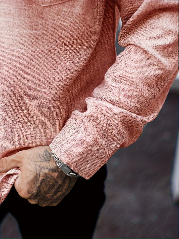 Long Sleeve Lapel Shirt & Chest Pockets