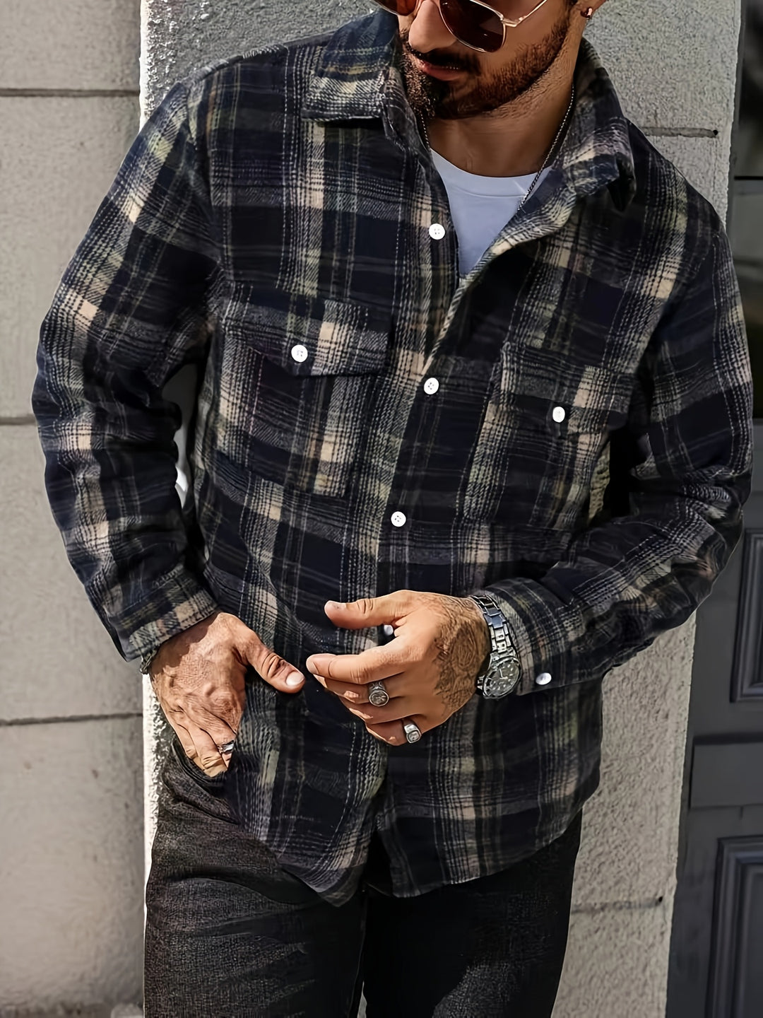 Men's Casual Plaid Shirtr