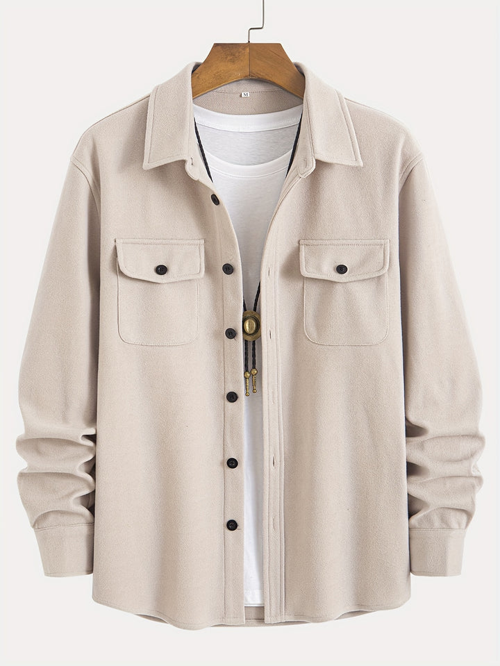 Solid Jacket With Chest Pockets