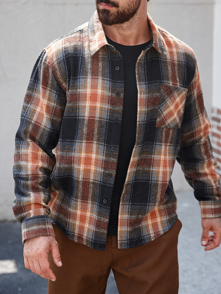 Classic Plaid Button-Up Shirt