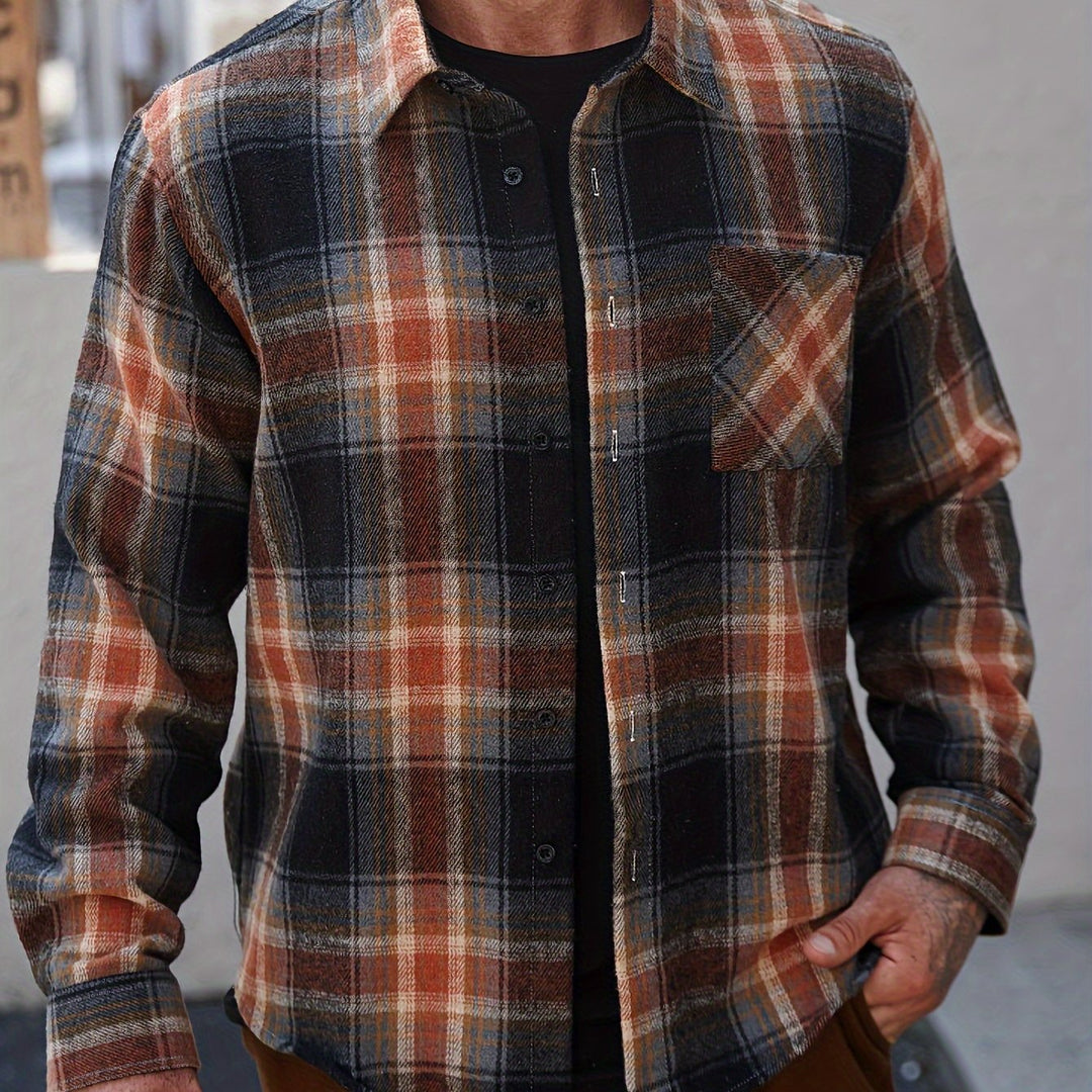 Classic Plaid Button-Up Shirt