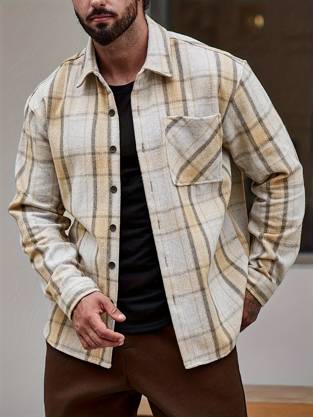 Long Sleeve Shirt With Chest Pocket