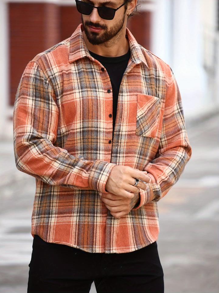 Classic Plaid Button-Up Shirt