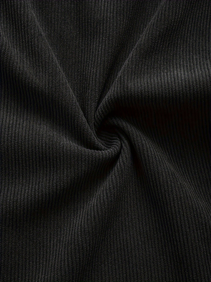 Classic Corduroy Shirt Jacket with Dual Chest Pockets
