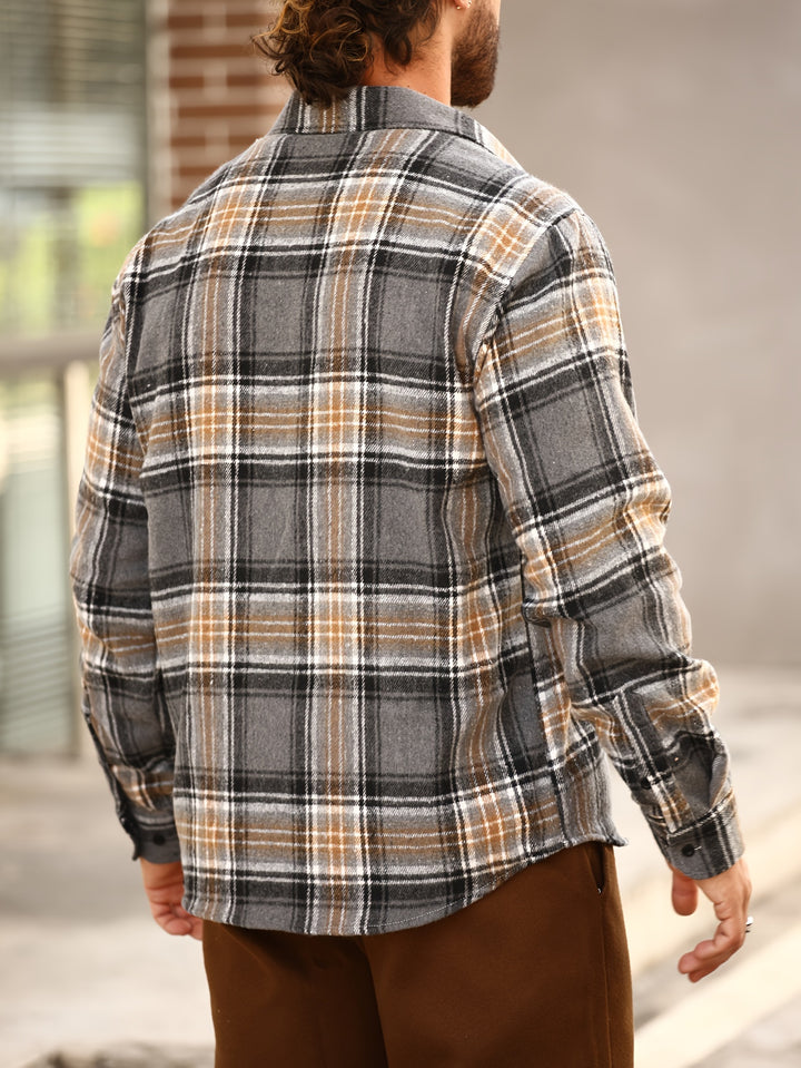 Classic Plaid Button-Up Shirt