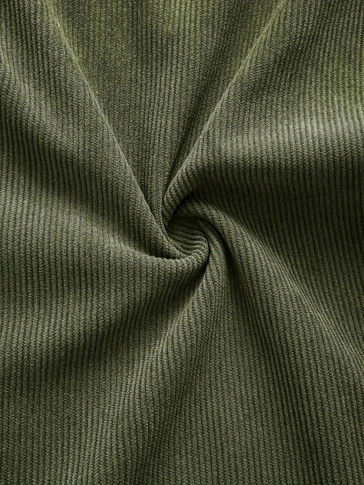 Classic Corduroy Shirt Jacket with Dual Chest Pockets