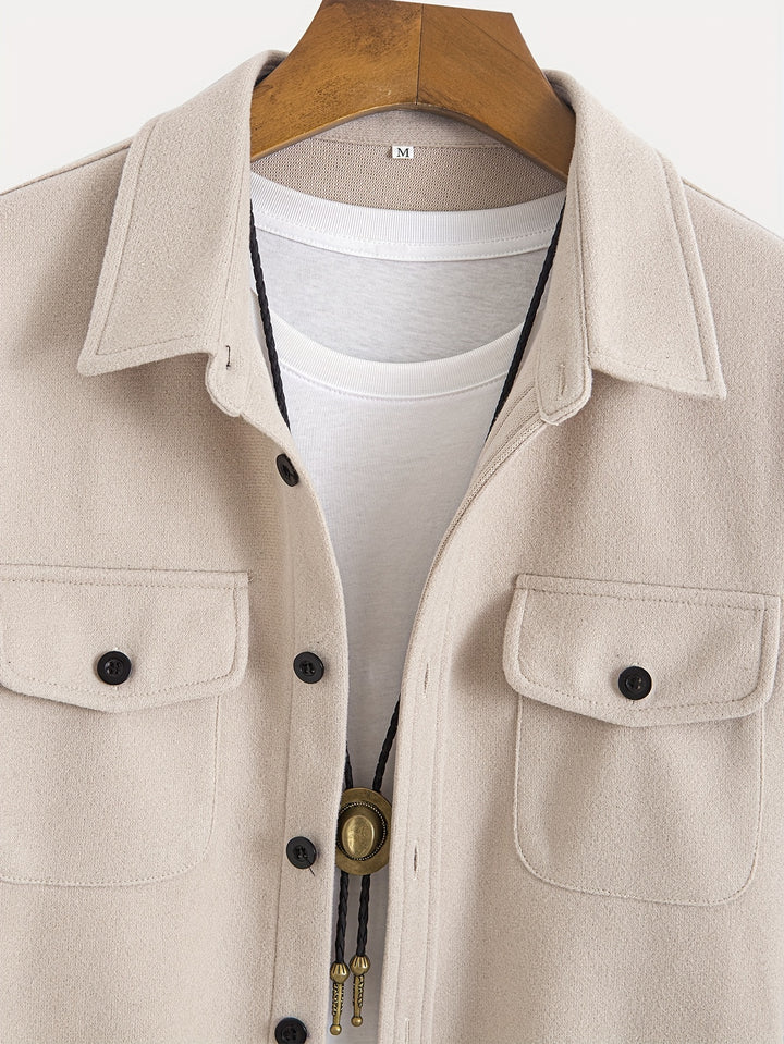 Solid Jacket With Chest Pockets