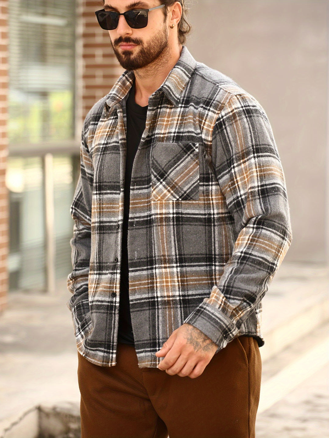 Classic Plaid Button-Up Shirt