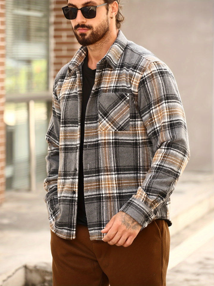 Classic Plaid Button-Up Shirt