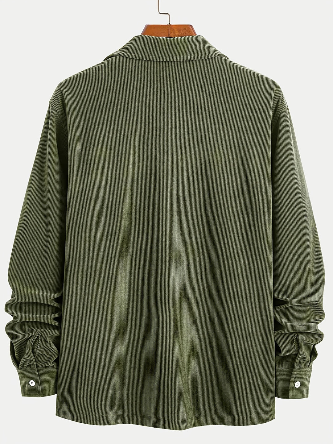 Classic Corduroy Shirt Jacket with Dual Chest Pockets
