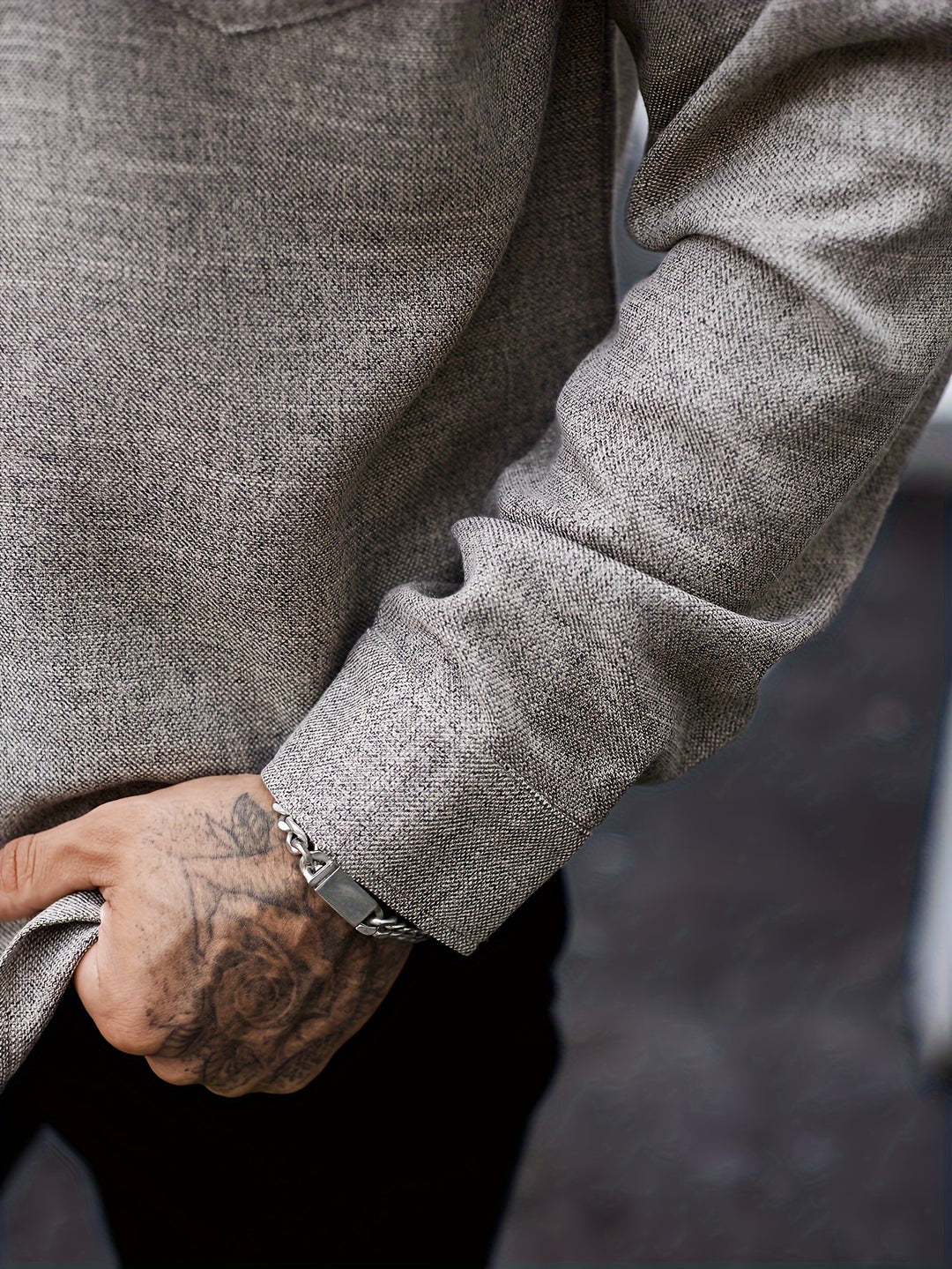 Long Sleeve Lapel Shirt & Chest Pockets