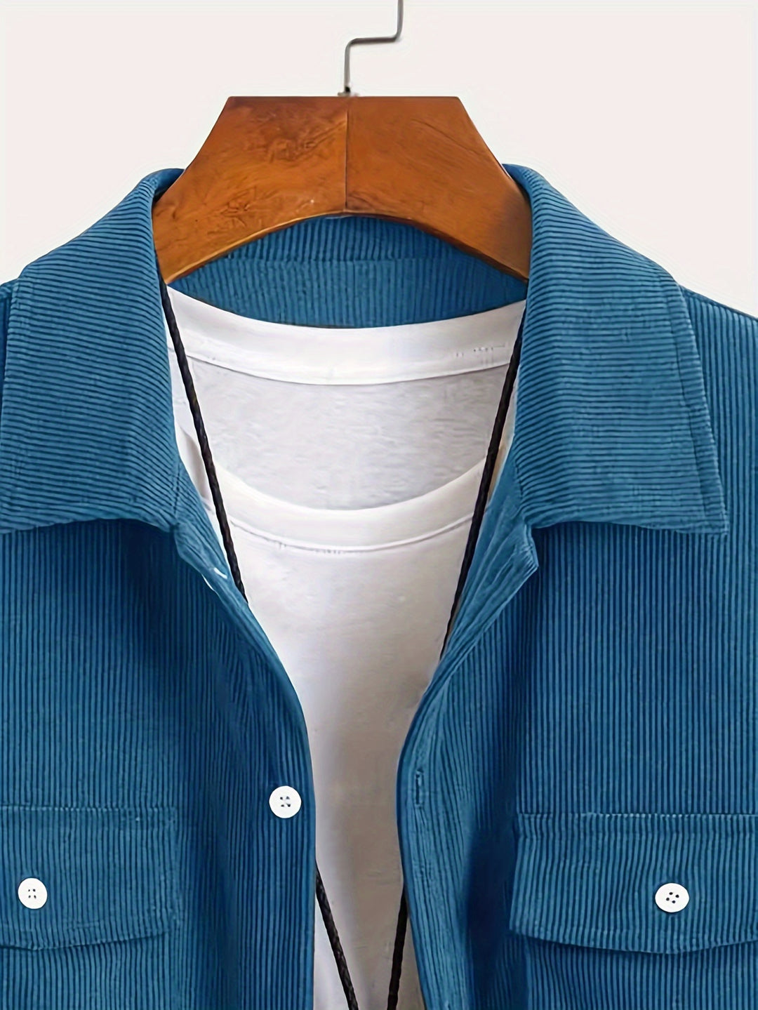 Classic Corduroy Shirt Jacket with Dual Chest Pockets