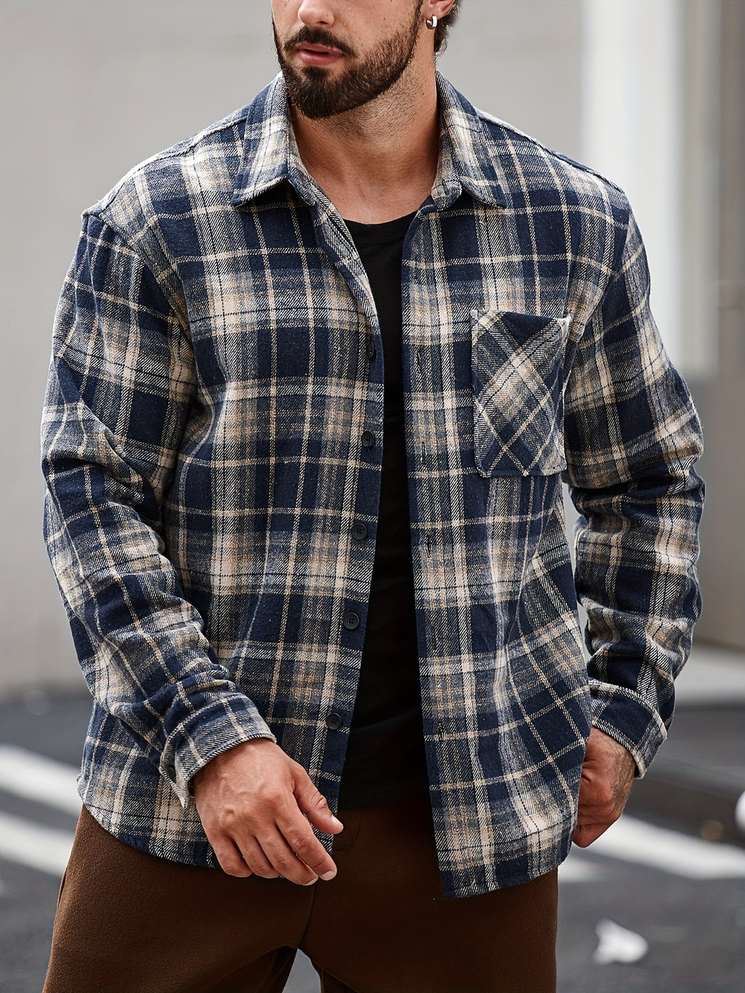 Turn-Down Collar Long Sleeve