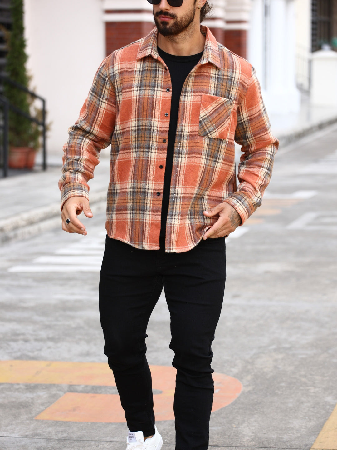 Classic Plaid Button-Up Shirt
