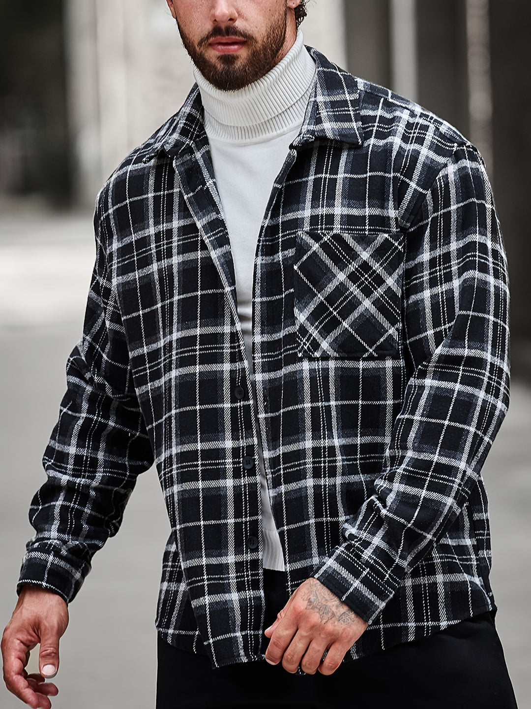 Turn-Down Collar Long Sleeve