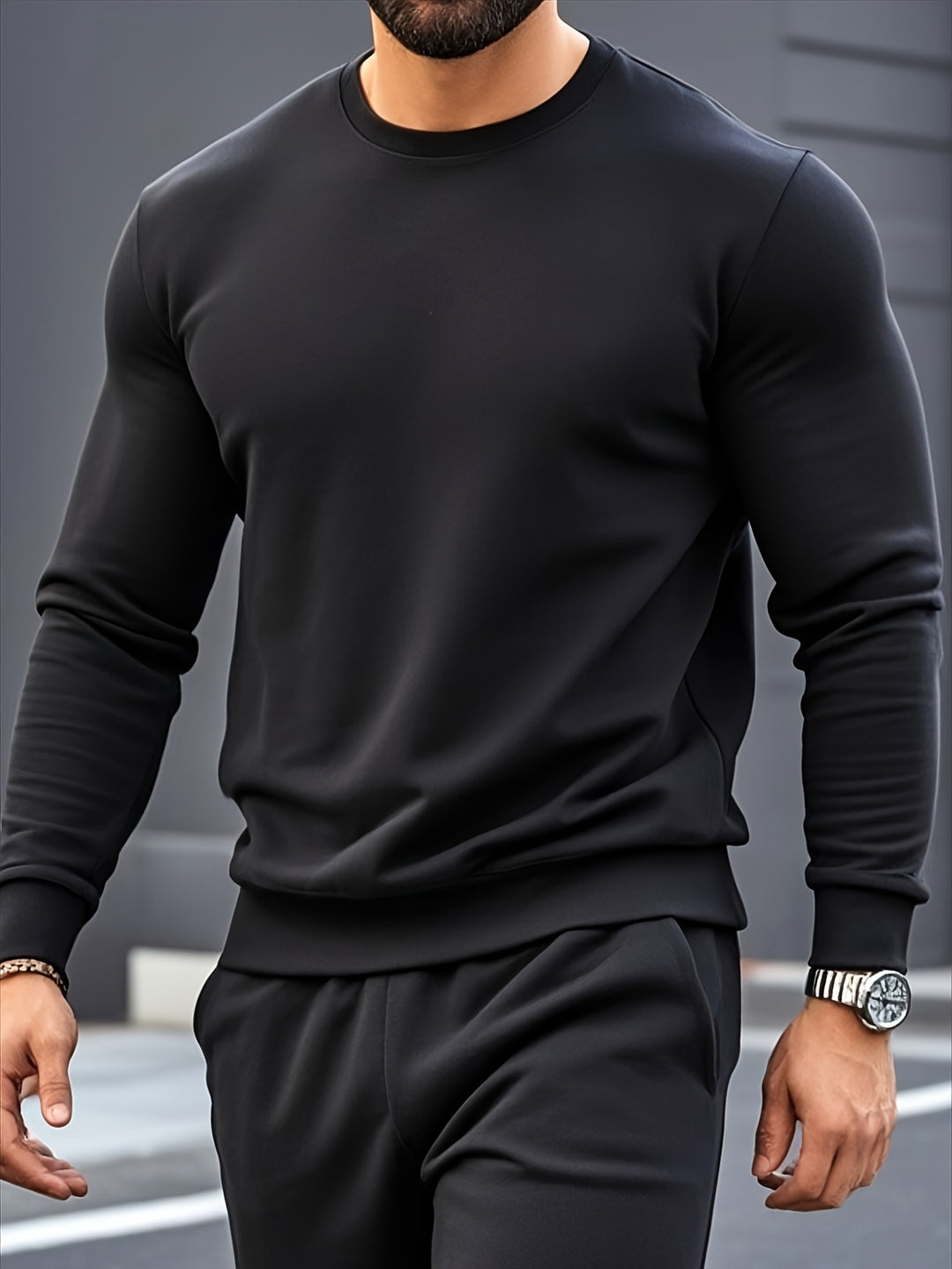 Alfredo Set - Long Sleeve Crew Neck Top & Pants