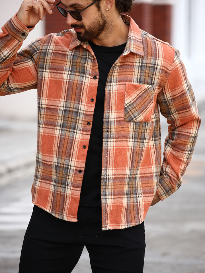 Classic Plaid Button-Up Shirt