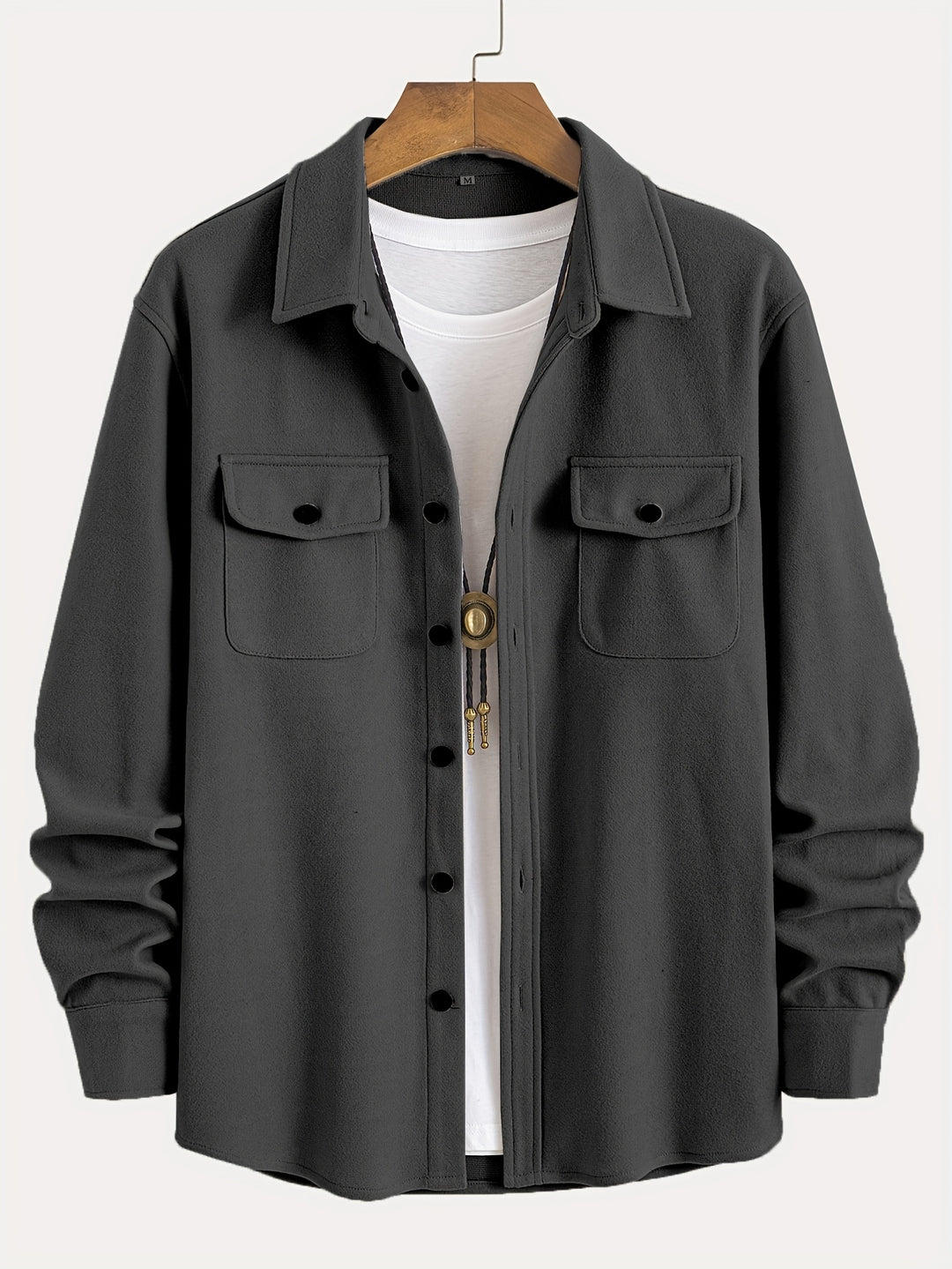 Solid Jacket With Chest Pockets