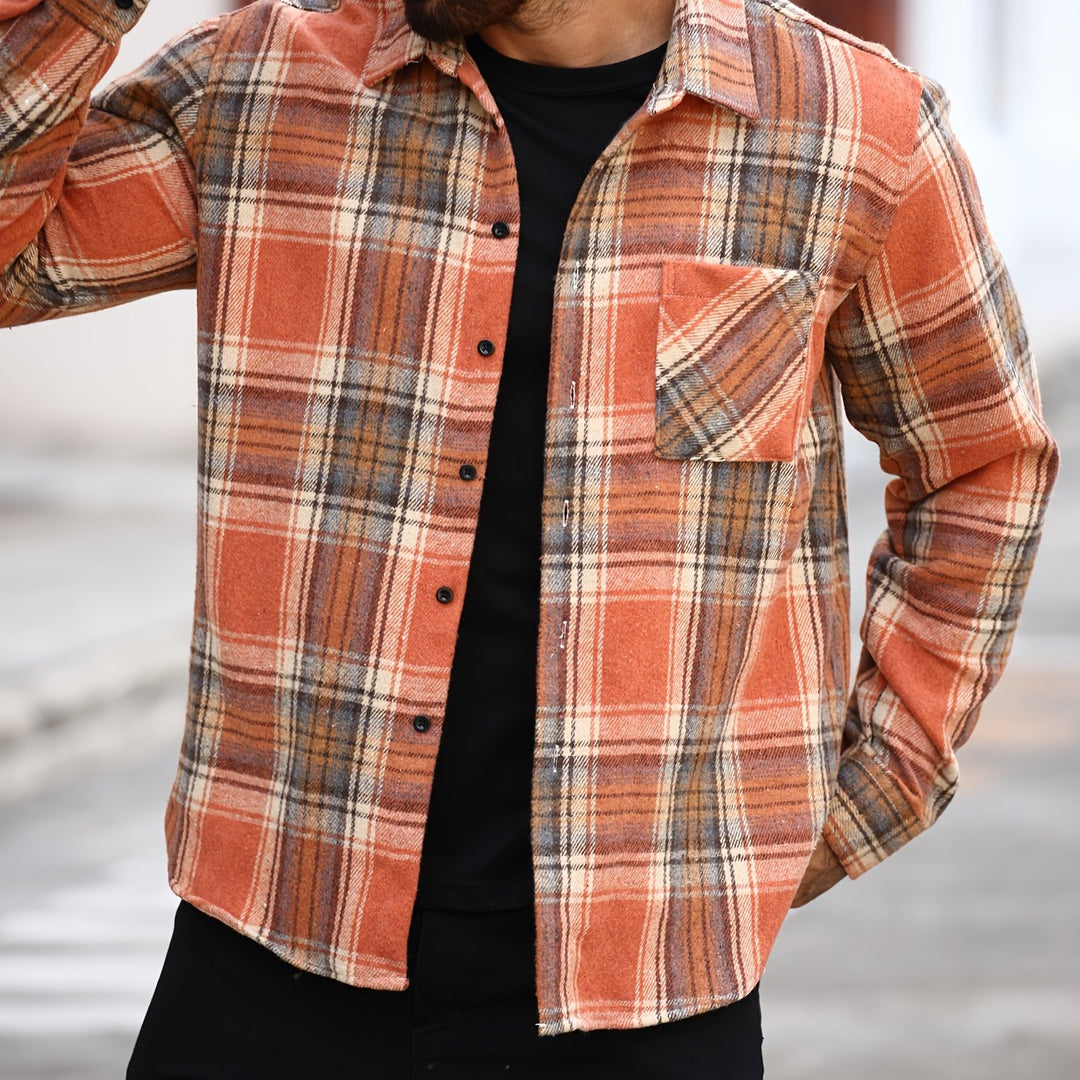 Classic Plaid Button-Up Shirt