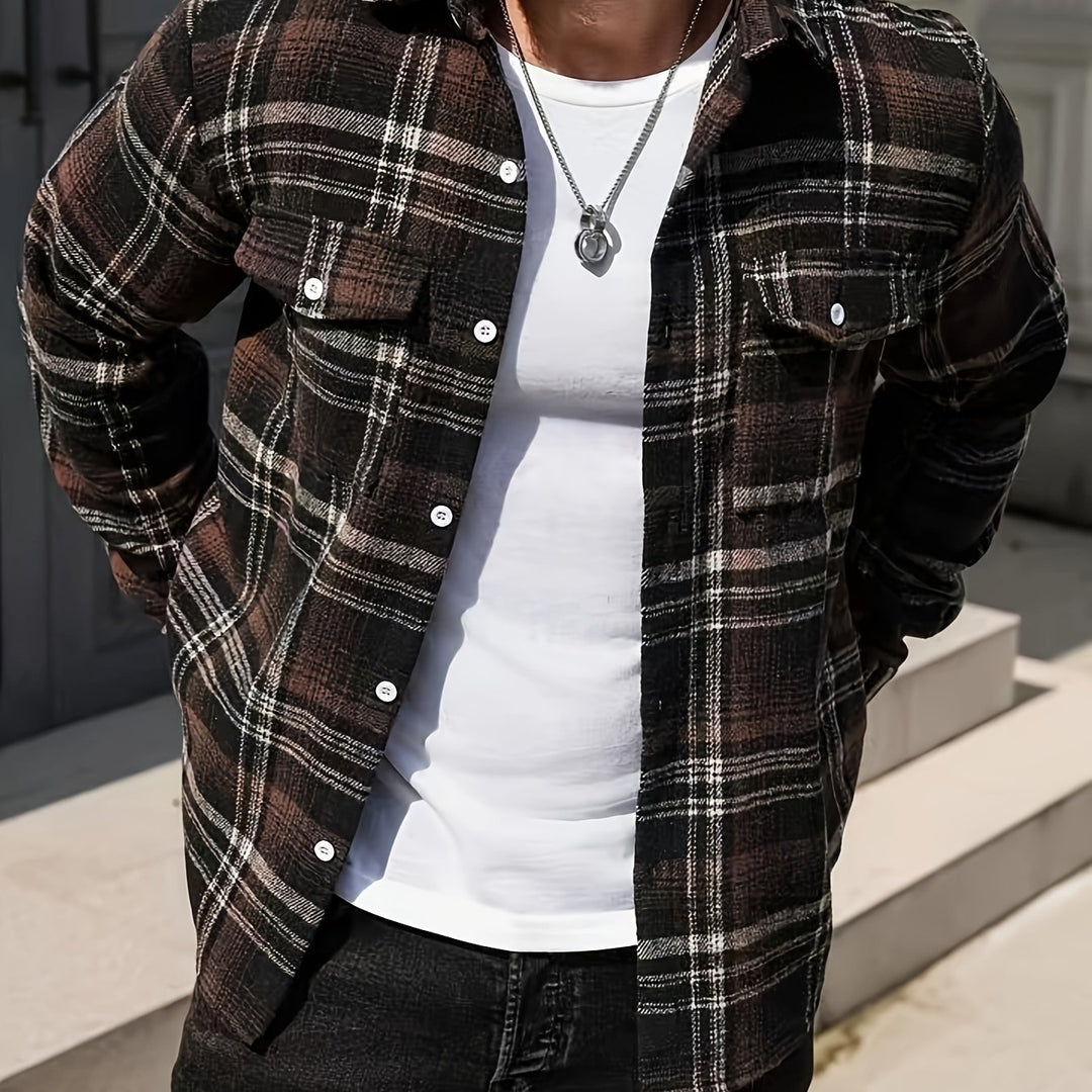 Men's Casual Plaid Shirtr