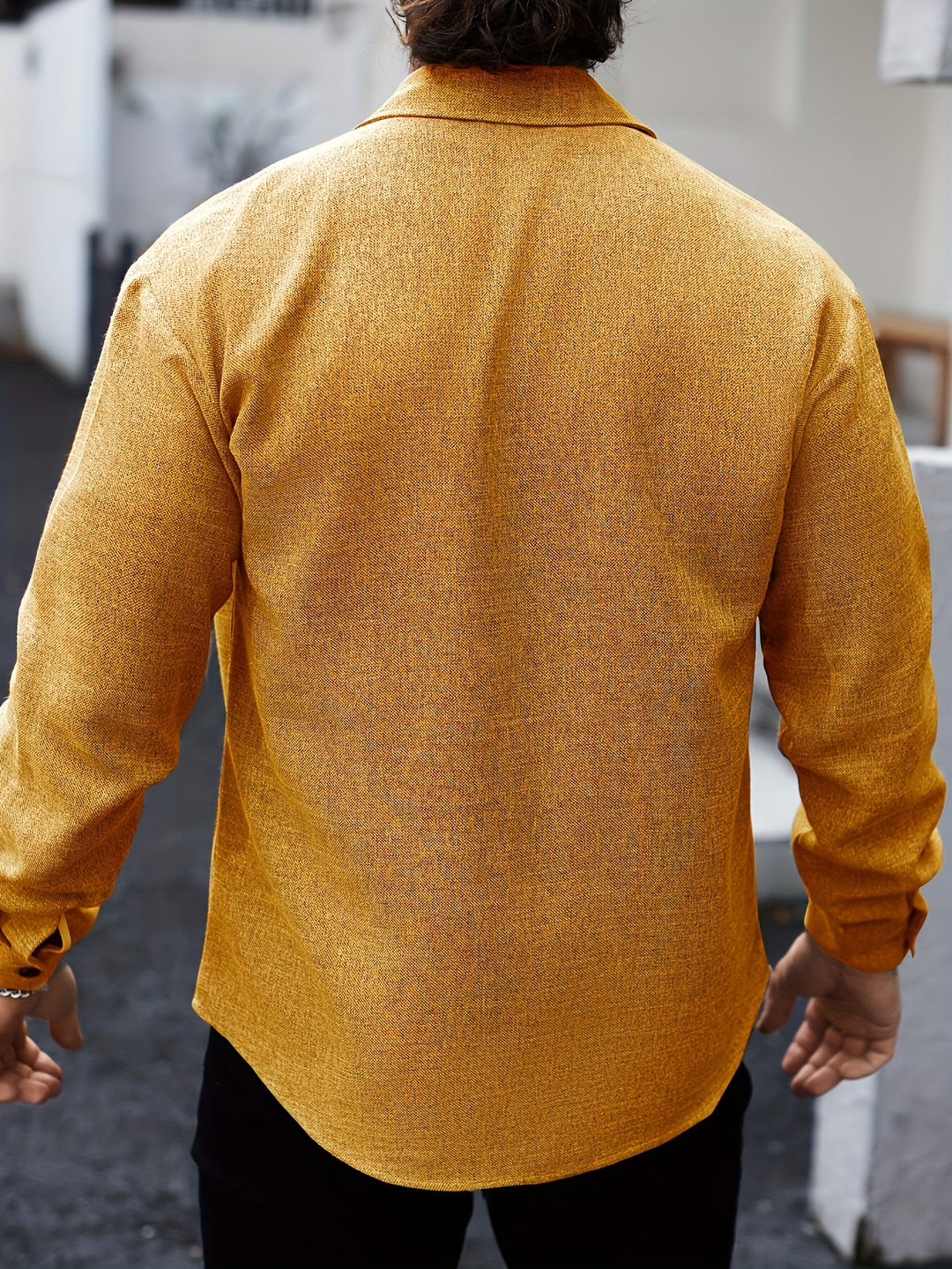 Long Sleeve Lapel Shirt & Chest Pockets