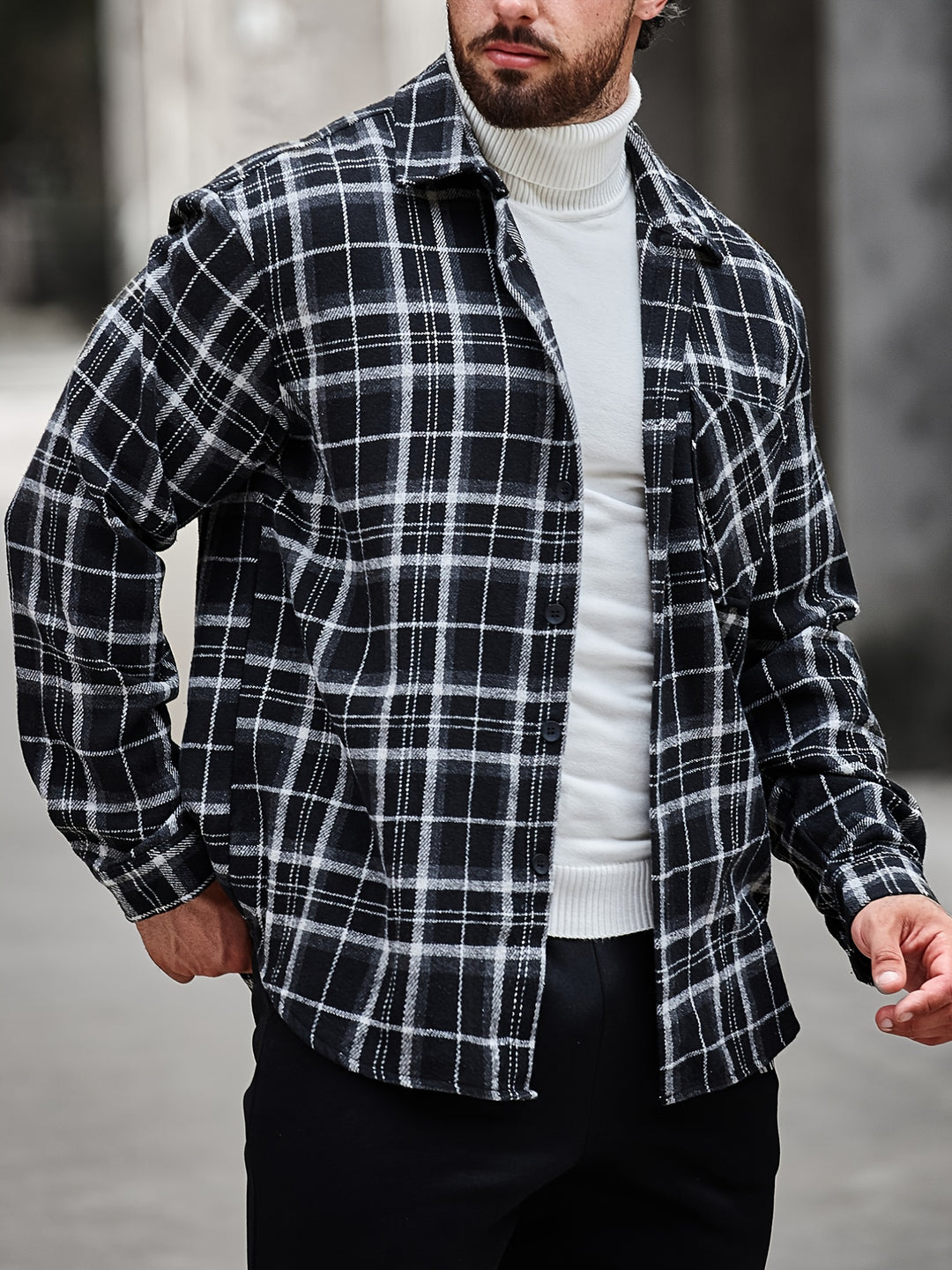 Turn-Down Collar Long Sleeve