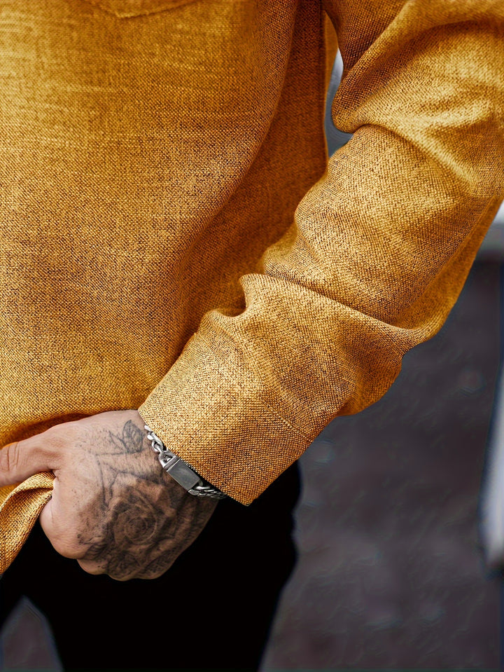 Long Sleeve Lapel Shirt & Chest Pockets