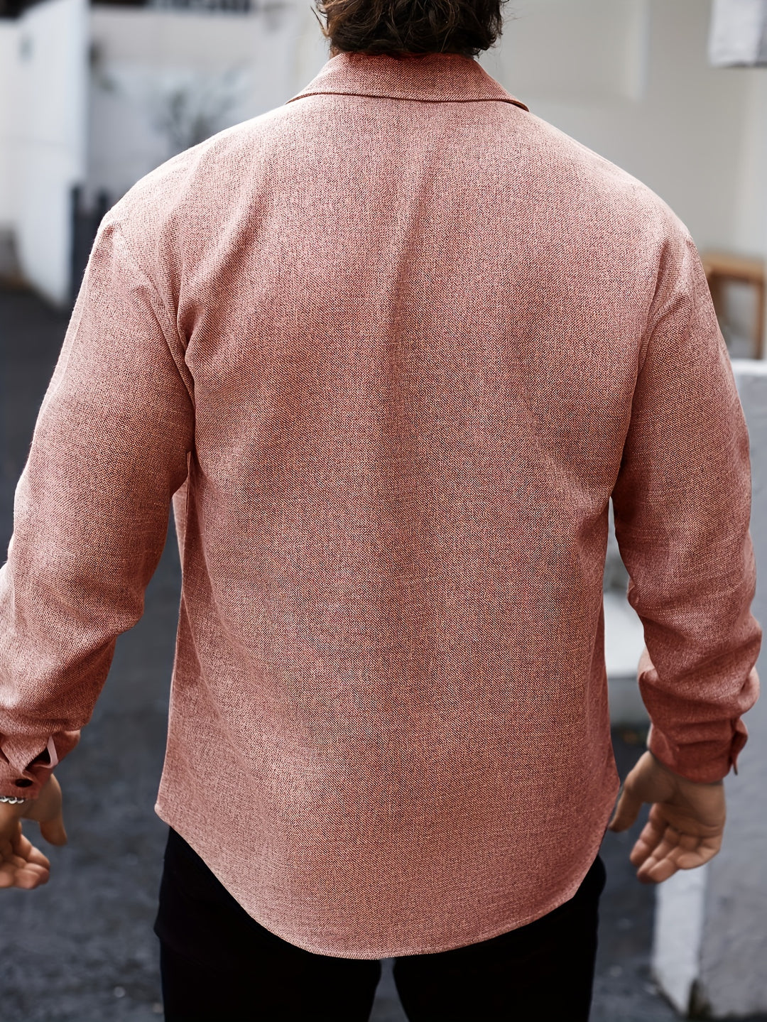 Long Sleeve Lapel Shirt & Chest Pockets