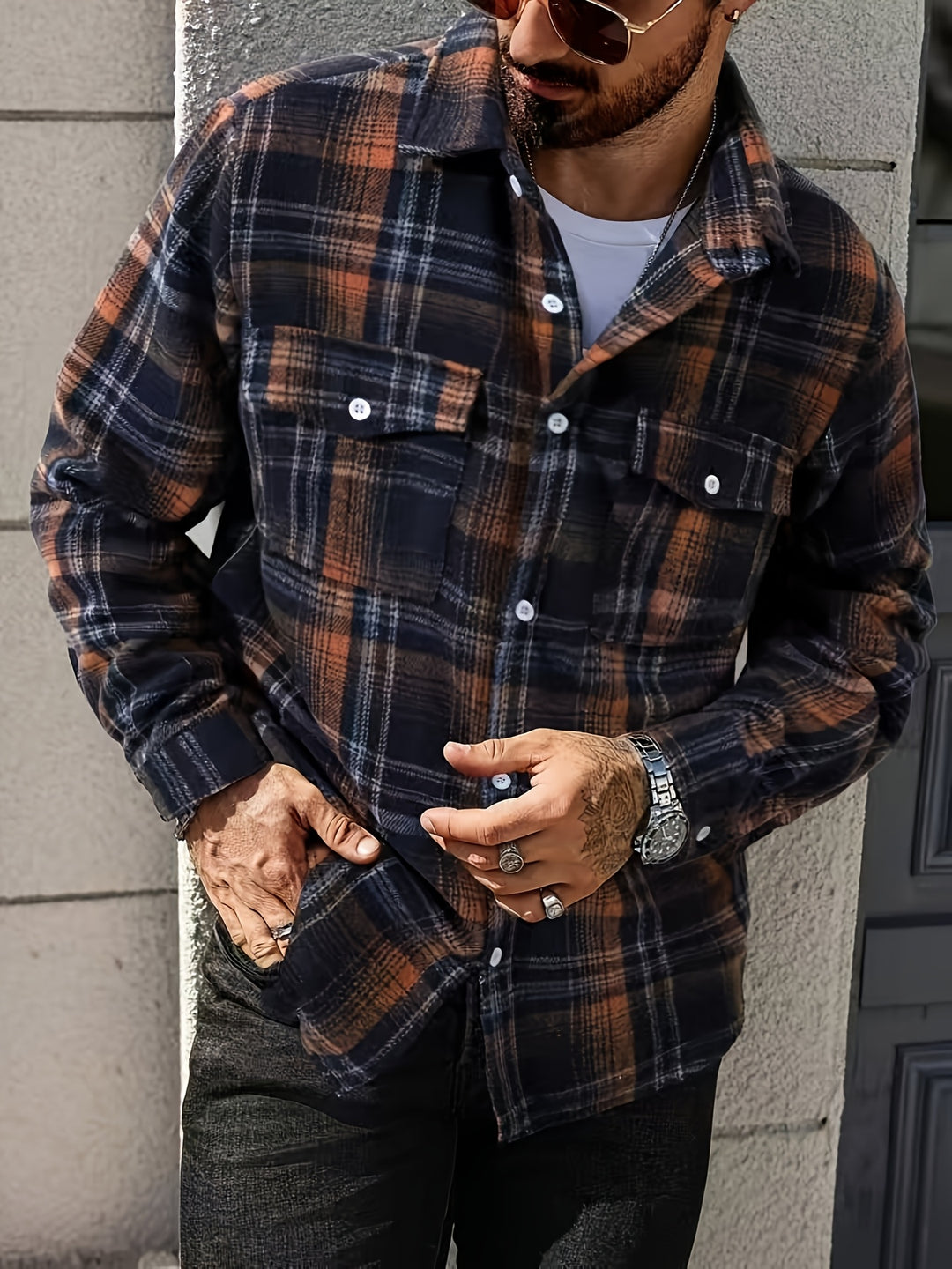 Men's Casual Plaid Shirtr