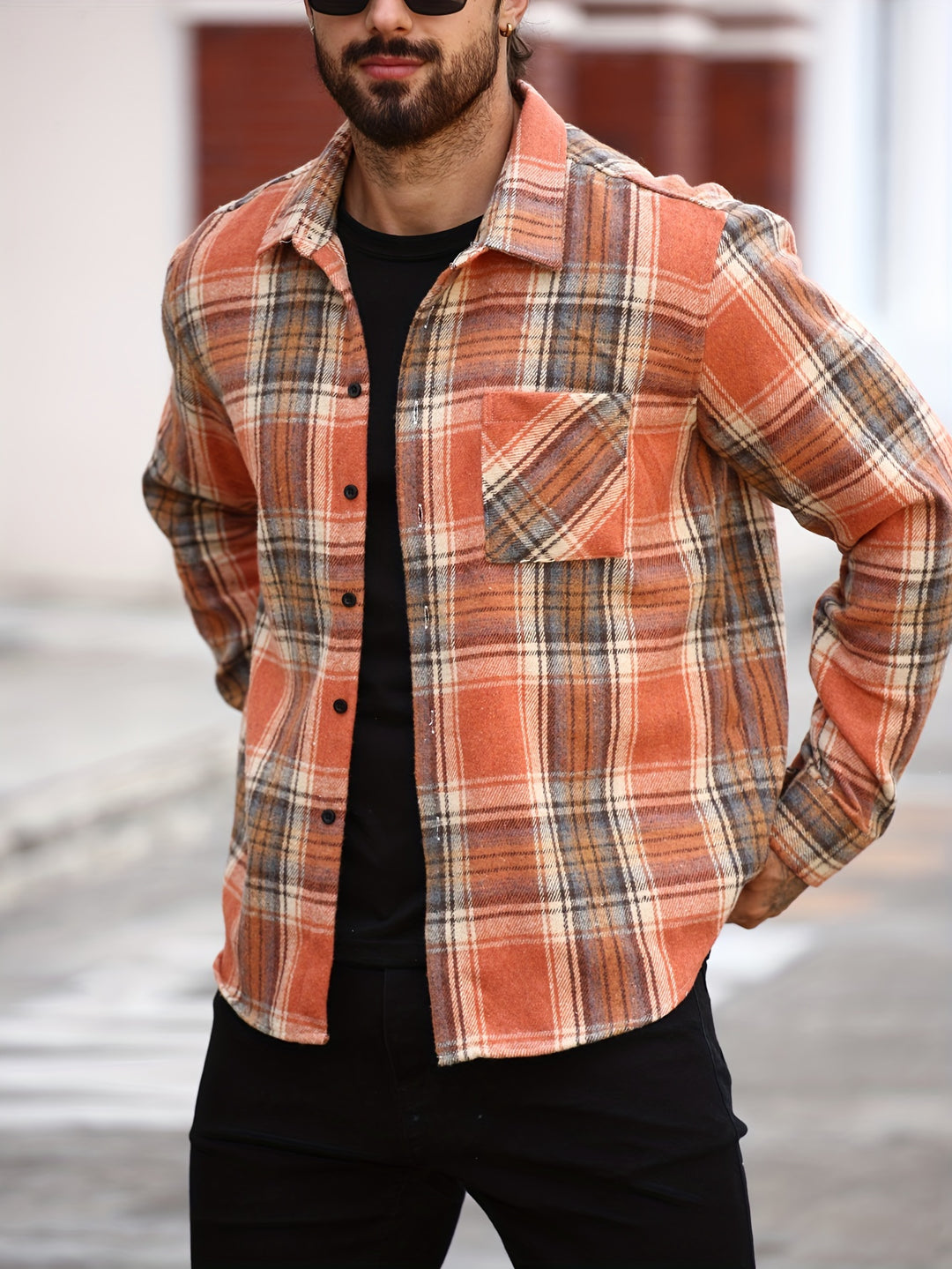 Classic Plaid Button-Up Shirt