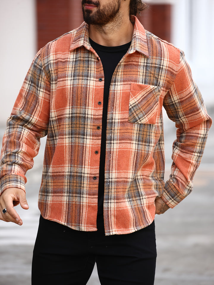 Classic Plaid Button-Up Shirt