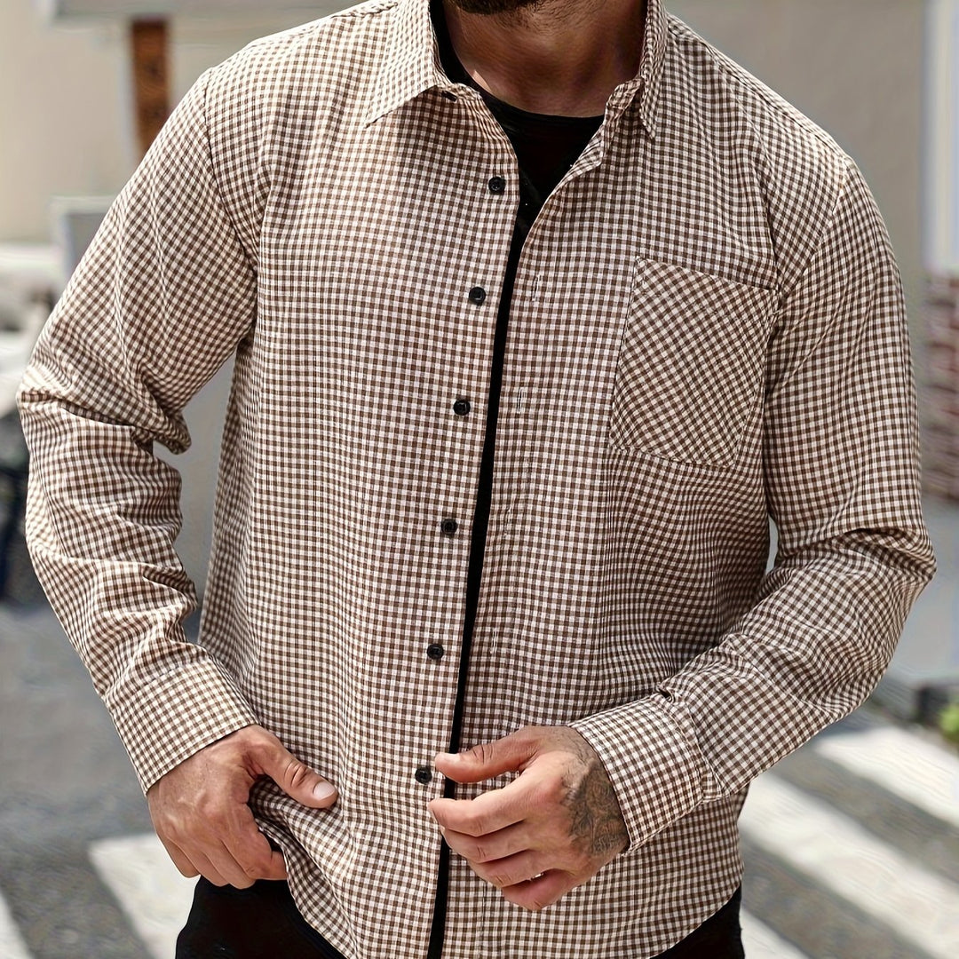 Allover Plaid Long Sleeve Shirt