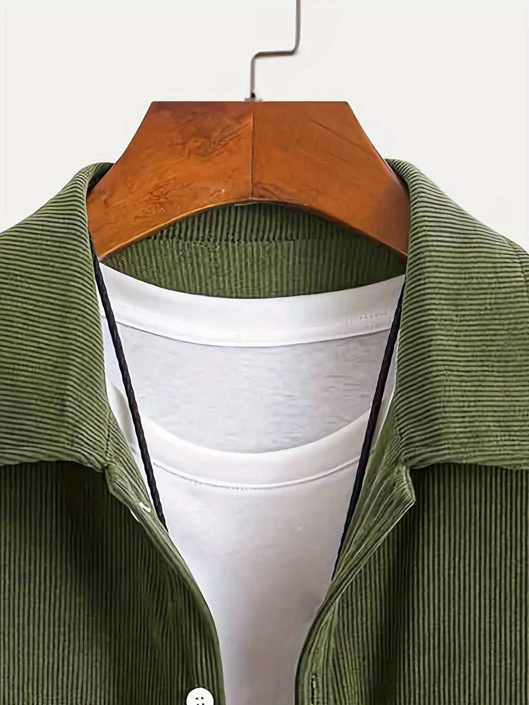 Classic Corduroy Shirt Jacket with Dual Chest Pockets