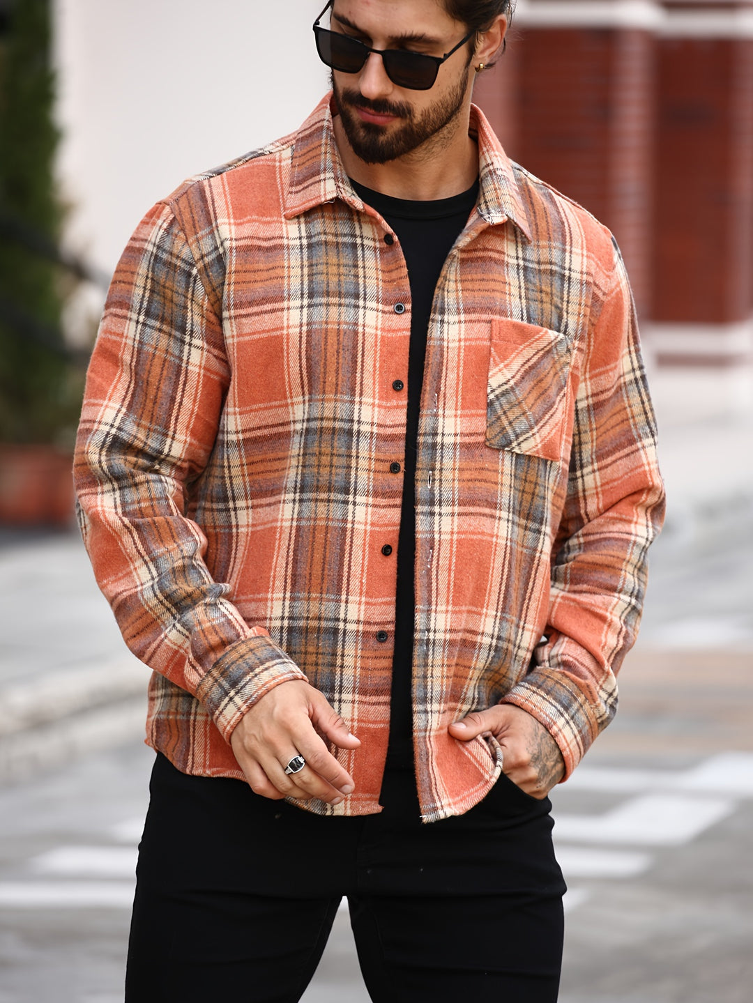 Classic Plaid Button-Up Shirt