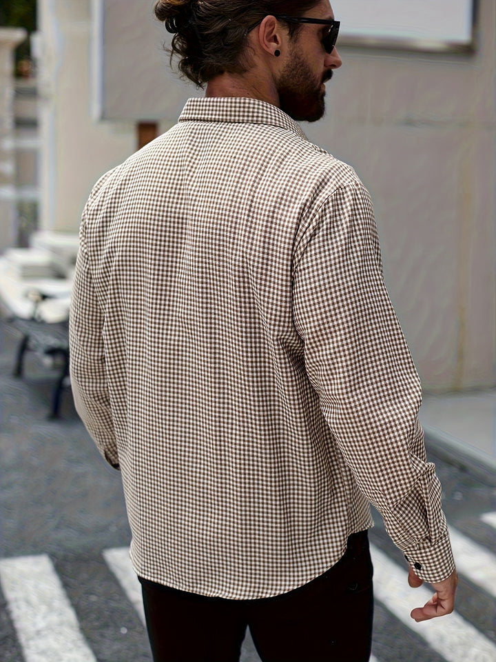Allover Plaid Long Sleeve Shirt
