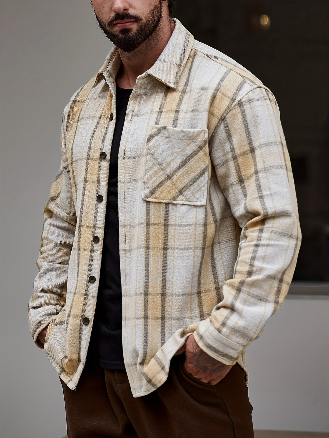 Turn-Down Collar Long Sleeve