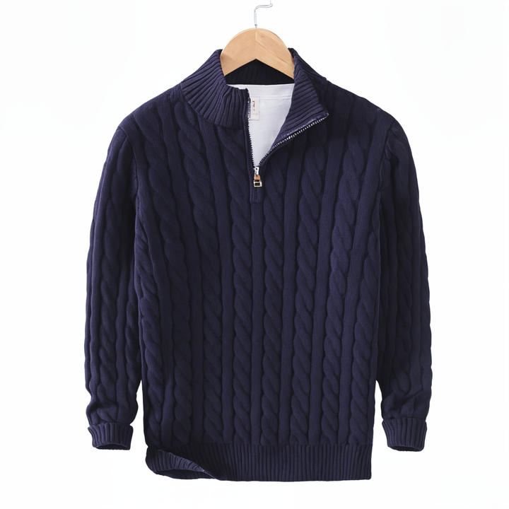 Zipped Cable Sweater