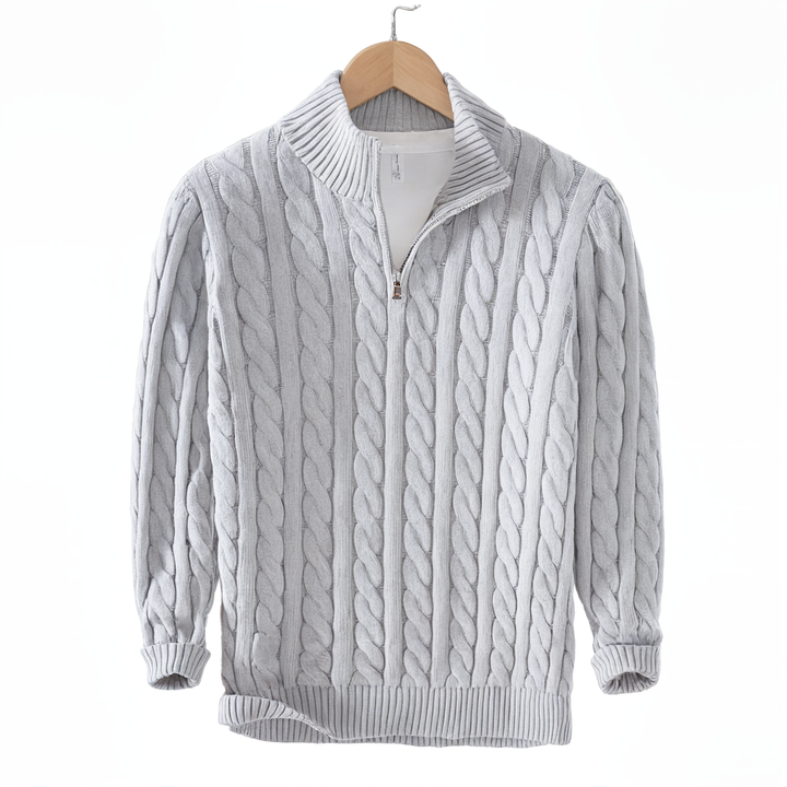 Zipped Cable Sweater